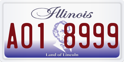IL license plate A018999