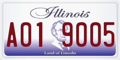 IL license plate A019005