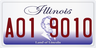 IL license plate A019010