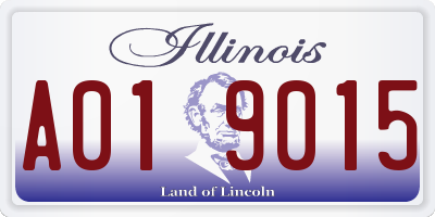 IL license plate A019015