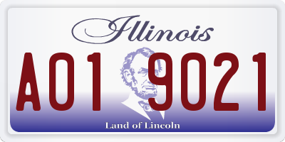 IL license plate A019021