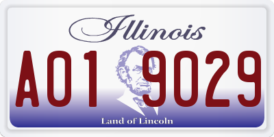 IL license plate A019029