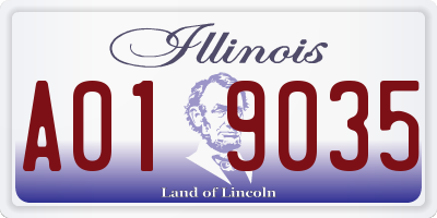 IL license plate A019035