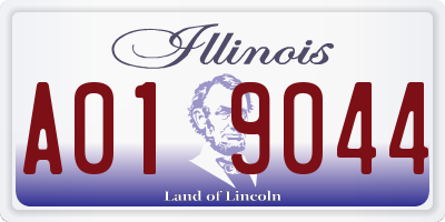 IL license plate A019044