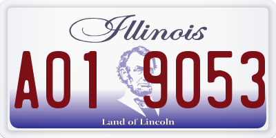 IL license plate A019053
