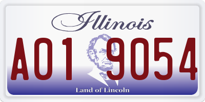 IL license plate A019054