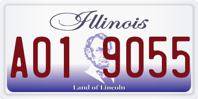 IL license plate A019055