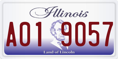 IL license plate A019057