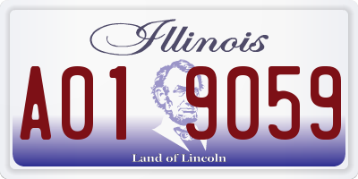 IL license plate A019059