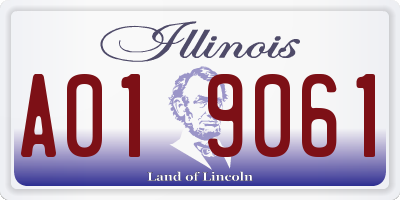 IL license plate A019061