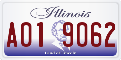 IL license plate A019062