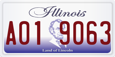 IL license plate A019063