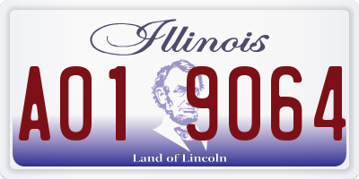 IL license plate A019064