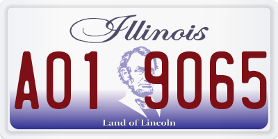 IL license plate A019065