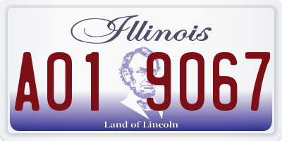 IL license plate A019067