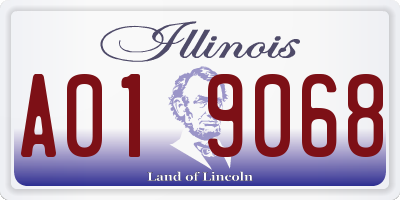 IL license plate A019068