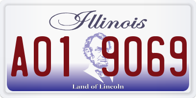 IL license plate A019069