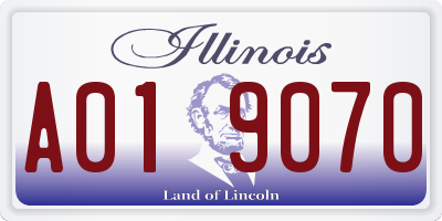 IL license plate A019070