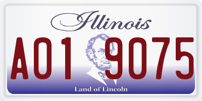 IL license plate A019075