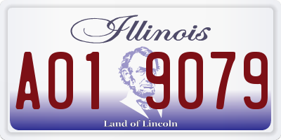IL license plate A019079
