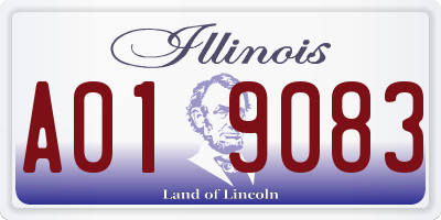 IL license plate A019083