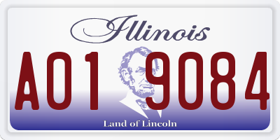 IL license plate A019084
