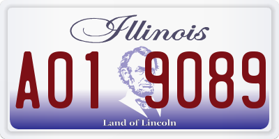 IL license plate A019089
