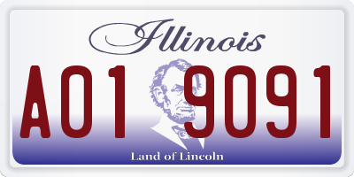 IL license plate A019091