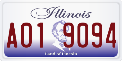 IL license plate A019094
