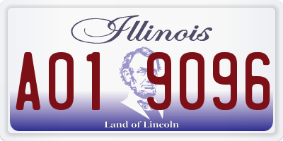 IL license plate A019096