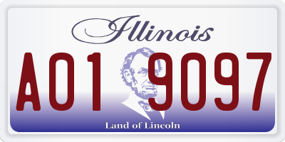 IL license plate A019097