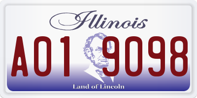 IL license plate A019098