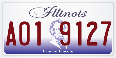 IL license plate A019127