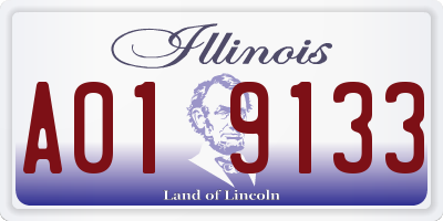 IL license plate A019133