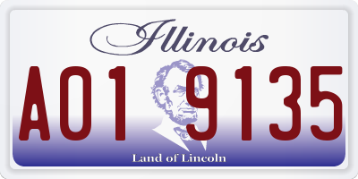 IL license plate A019135