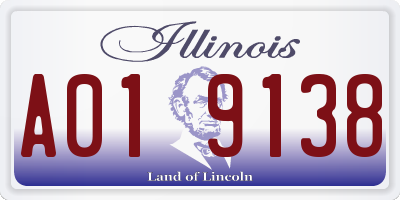 IL license plate A019138