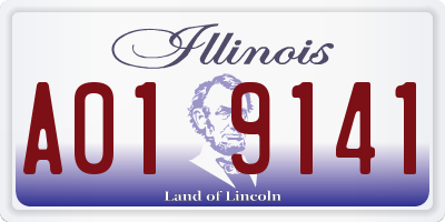 IL license plate A019141