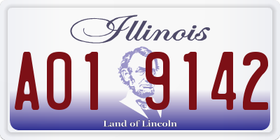 IL license plate A019142