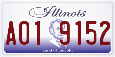 IL license plate A019152