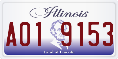 IL license plate A019153