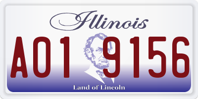 IL license plate A019156