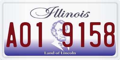 IL license plate A019158