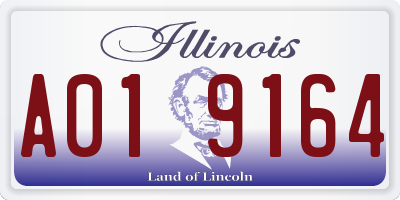 IL license plate A019164