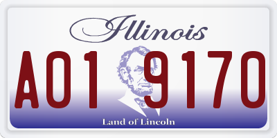 IL license plate A019170