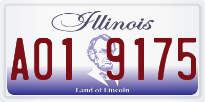 IL license plate A019175