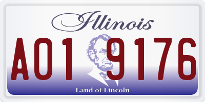 IL license plate A019176
