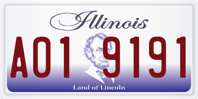 IL license plate A019191