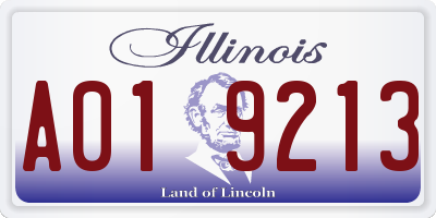 IL license plate A019213