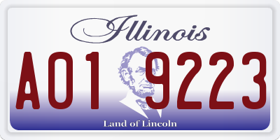 IL license plate A019223