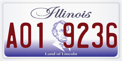 IL license plate A019236
